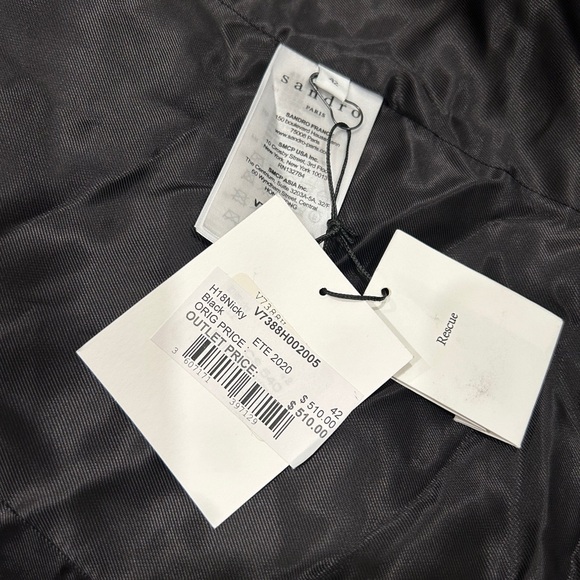 Sandro Size 42 (10, XL) Women's Nicky Velvet-Pocket Blazer - Picture 10 of 14